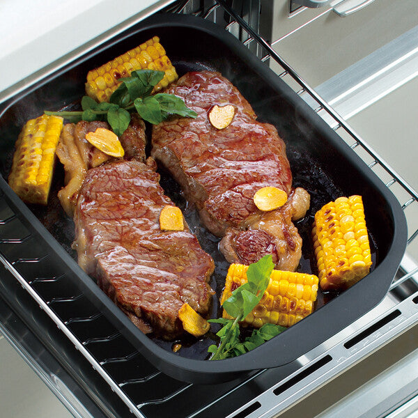 Wahei Freiz Kongari-an Grill Toaster Pan with Wood Base 26.5cm MD-0091