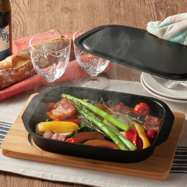 Wahei Freiz Kongari-an Grill Toaster Pan with Wood Base 26.5cm MD-0091