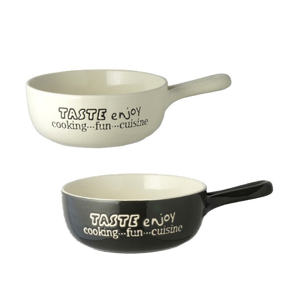 Living Enjoy Ceramic Oven Dish with Handles Deep Black