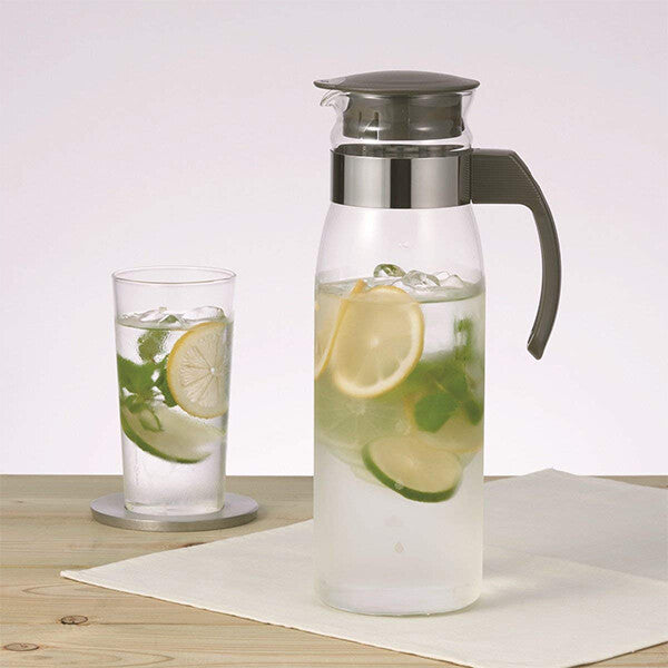 Hario Slim Refrigerator Water Pitcher 1.4L Charcoal Gray RPLN-14-CGR