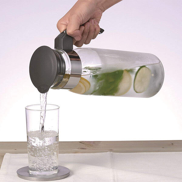 Hario Slim Refrigerator Water Pitcher 1.4L Charcoal Gray RPLN-14-CGR