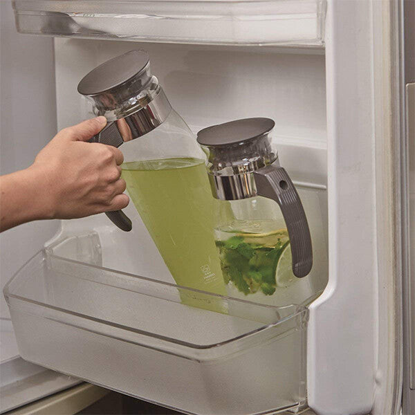 Hario Slim Refrigerator Water Pitcher 1.4L Charcoal Gray RPLN-14-CGR