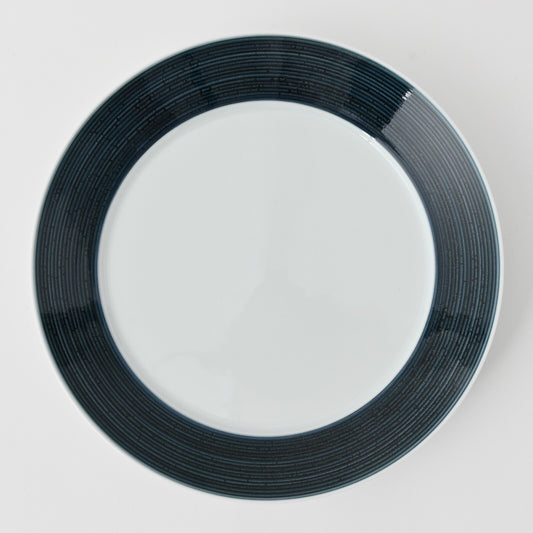 Hakusan Porcelain Hasami-yaki Asa no Ito Indigo Large Plate