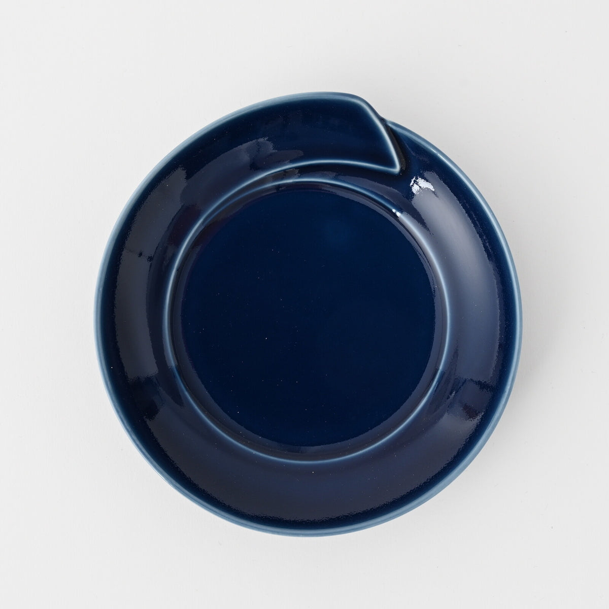 Hakusan Porcelain Hasami-yaki Hitoe Glossy Navy Side Plate