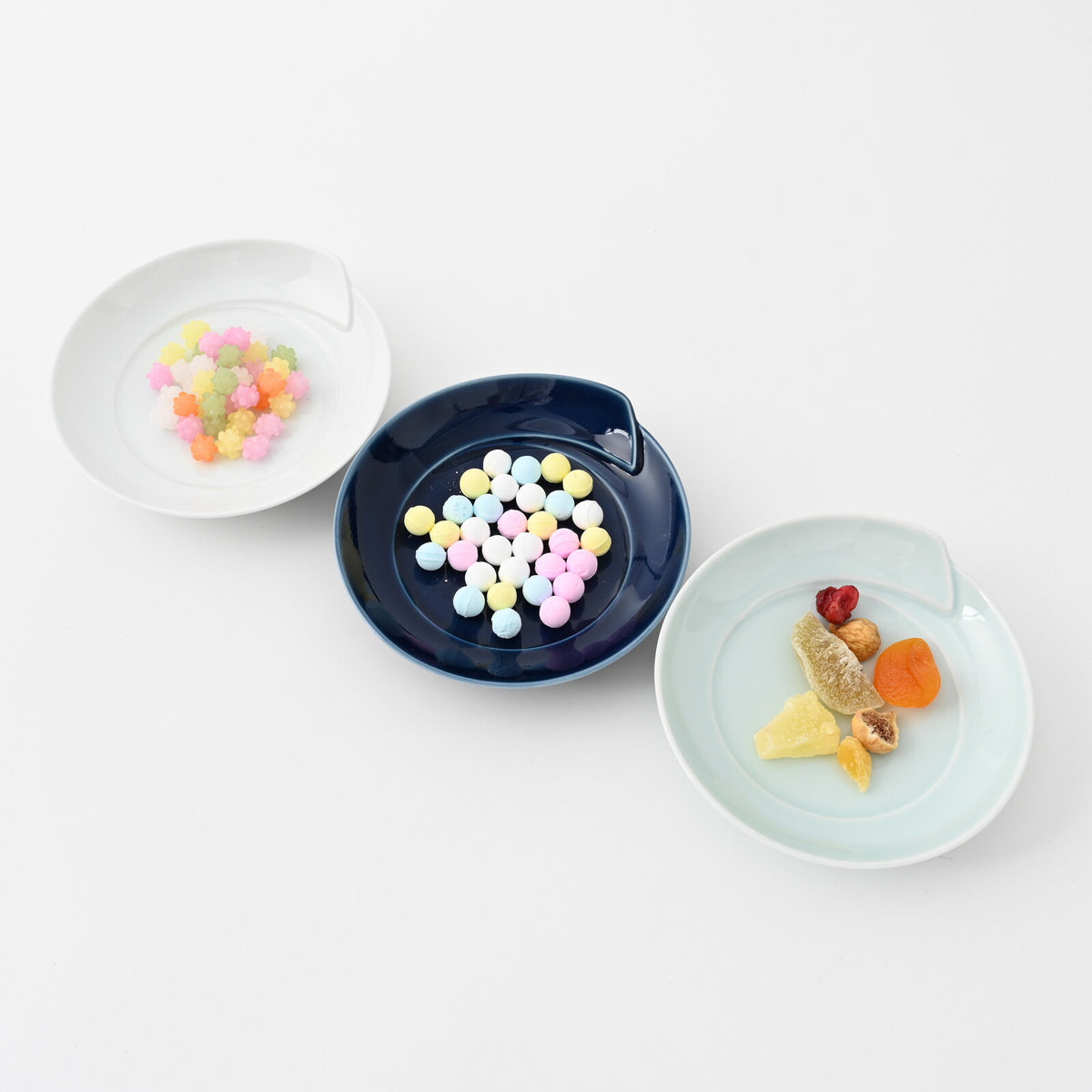 Hakusan Porcelain Hasami-yaki Hitoe Glossy Navy Side Plate