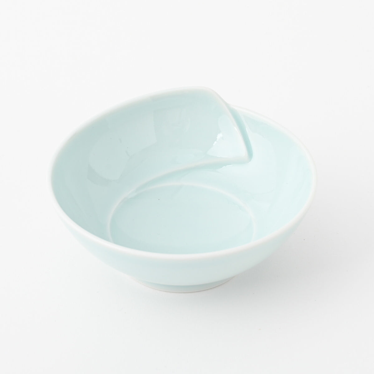 Hakusan Porcelain Hasami-yaki Hitoe Blue-White Glaze Small Dish