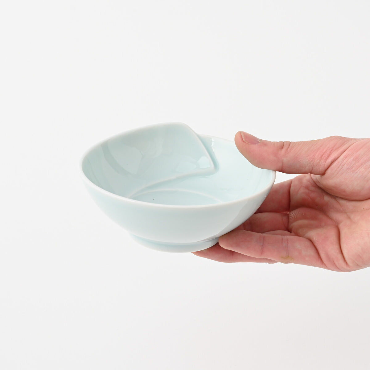 Hakusan Porcelain Hasami-yaki Hitoe Blue-White Glaze Small Dish