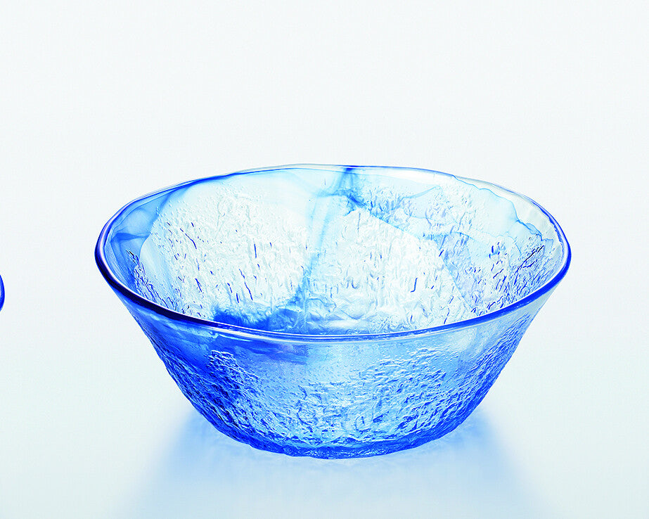 Toyo-Sasaki Glass Ryuso Medium Bowl Blue 19cm P-43313-F/B