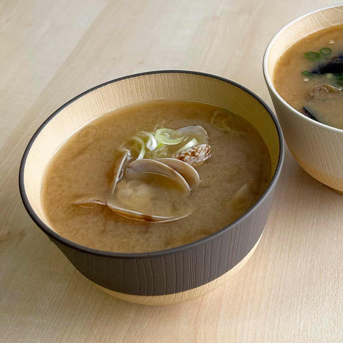 Kanoh Yasashii Irodori Rice Bowl Ruri Blue x Kurumi Brown