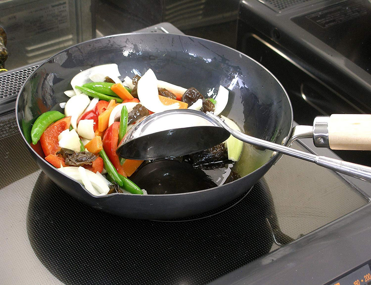 River Light Kiwame Iron Stir Fry Pan 30cm K1430 Original Type Nitrided Iron Induction Compatible
