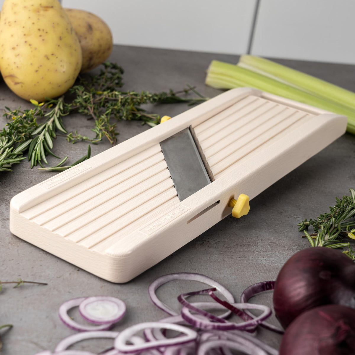 Benriner Classic Japanese Mandoline Slicer 64mm, Ivory, Made in Japan