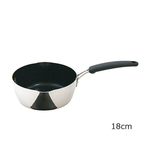Urushiyama Takumi Aji Stainless Steel Yukihira Pot 18cm Induction Compatible