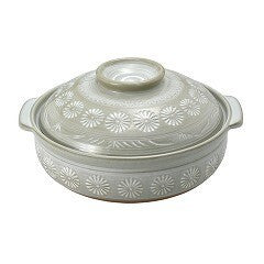 Ginpo Mishima Donabe Clay Pot Size 6