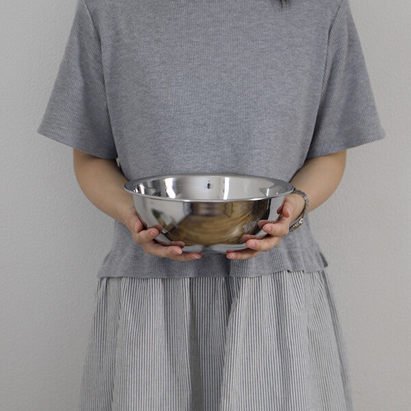 Kyoto Katsugu Tsubame Stainless Steel Mixing Bowl 21cm