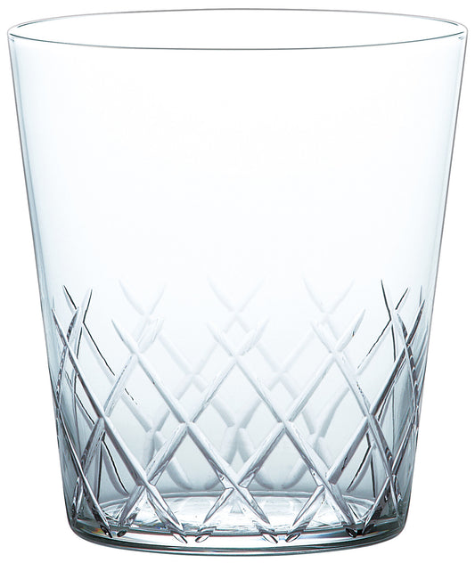 Toyo-Sasaki Glass Thin Ice Yarai Cut Rock Glass 305ml