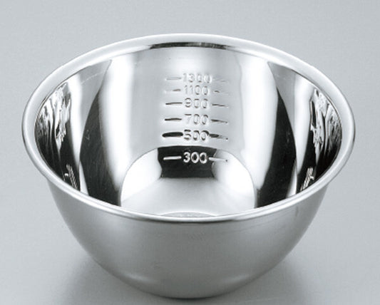 Maruefu 18-8 Stainless Steel Deep Mixing Bowl with Measurement Marks 15cm