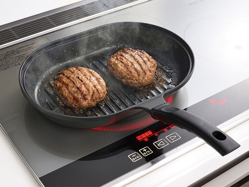 Wahei Freiz Induction Oval Pan with Glass Lid 22x32cm RB-1768
