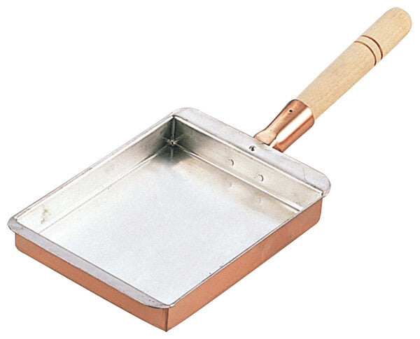 Tin-Lined Copper Tamagoyaki Pan, Kansai Style