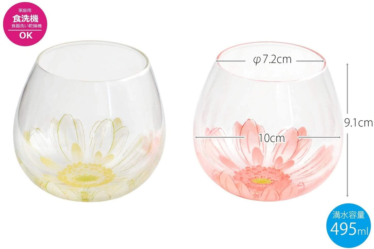 Toyo-Sasaki Glass Wobble Tumbler Full Reel Pattern