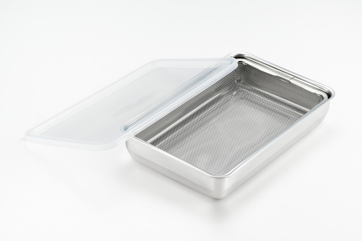 Yoshikawa Stainless Steel Side Dish Storage Container Large