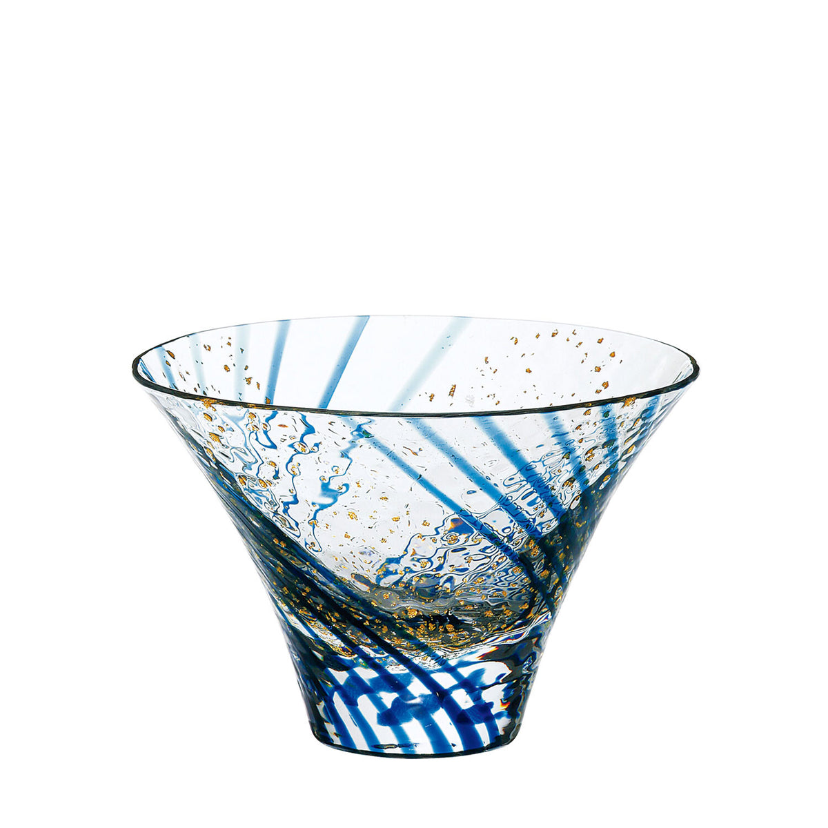 Toyo-Sasaki Glass Edo Glass Yachiyo Kiln Sake Cup Indigo 80ml