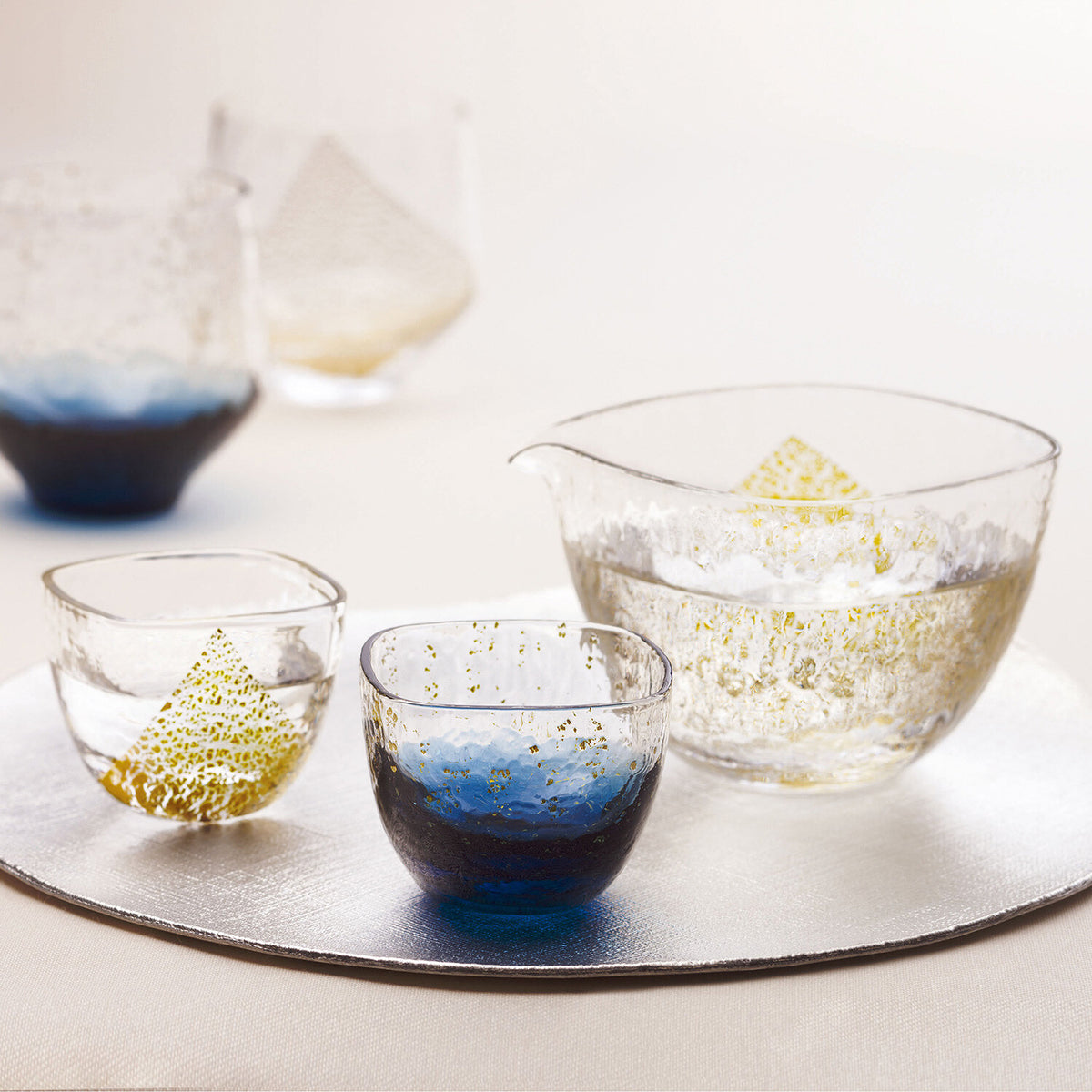 Toyo-Sasaki Glass Yachiyo Kiln Edo Glass Cold Sake Cup