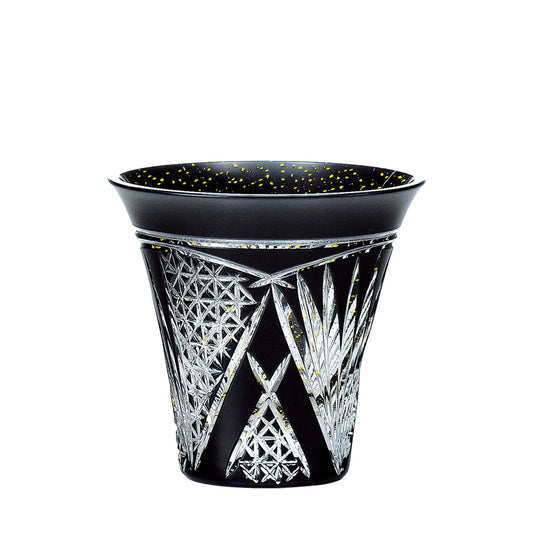 Toyo-Sasaki Glass Yachiyo Kiriko Sake Cup Open Fan Pattern