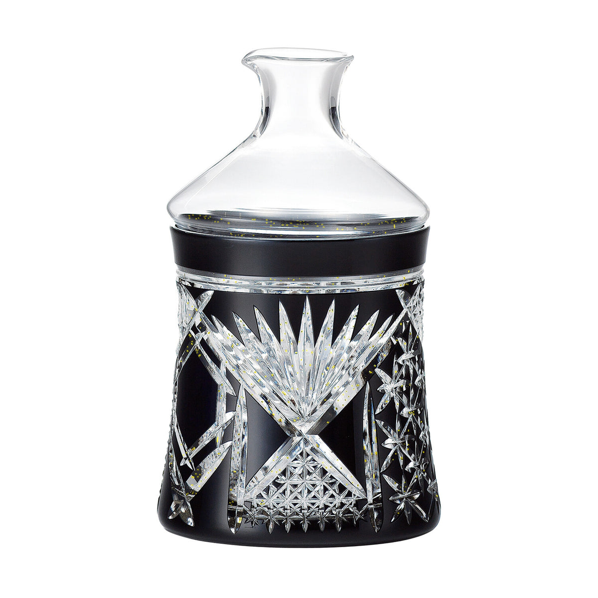 Toyo-Sasaki Glass Yachiyo Kiriko Tobikame Pattern Sake Tokkuri