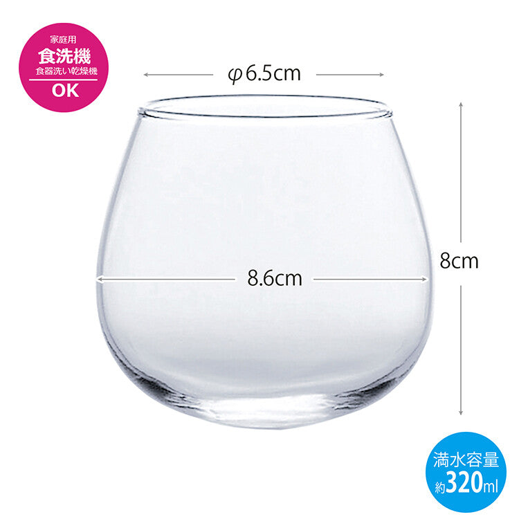 Toyo-Sasaki Glass Swing Wine Glass Set 320ml