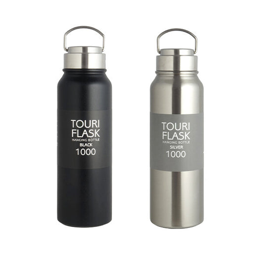 Living Touriflask Stainless Steel Water Bottle 1000ml Silver