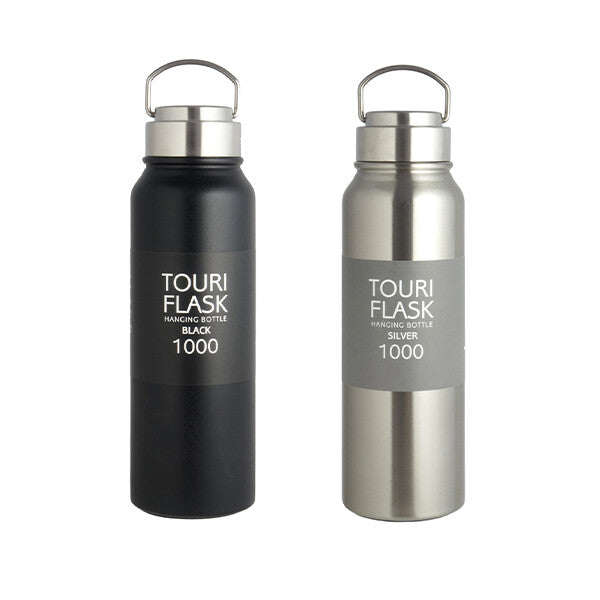 Living Touriflask Stainless Steel Water Bottle 1000ml Black