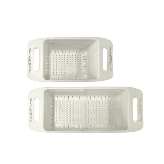 Living Expandable Dish Drying Basket White