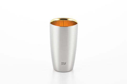 Yoshikawa Double-Wall Beer Tumbler 370ml Gold-Plated Interior