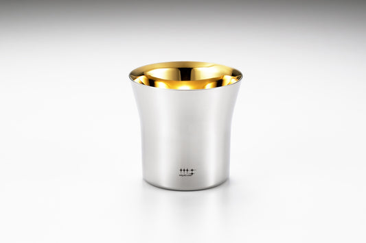 Yoshikawa Double-Wall Rock Tumbler 320ml Gold-Plated Interior Set of 2