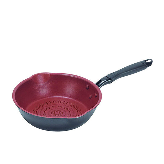 Pearl Metal Cook Sign IH-Compatible Extra Deep Frying Pan 24cm HB-5590