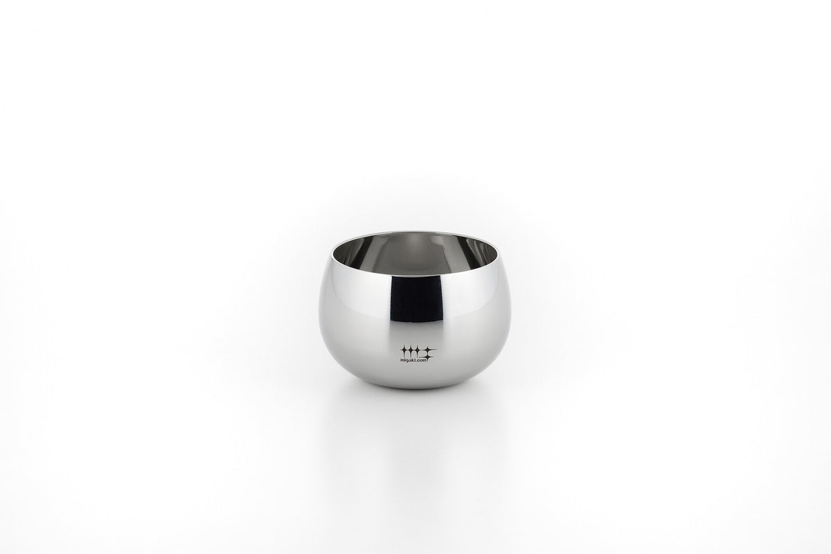 Yoshikawa Stainless Steel Round Guinomi Sake Cup 100ml