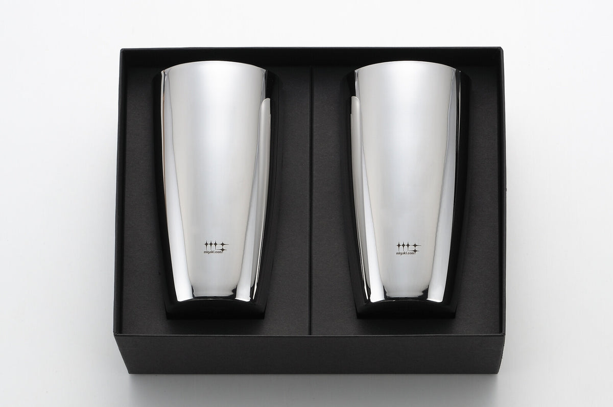 Yoshikawa Double Wall Beer Tumbler 370ml Set of 2