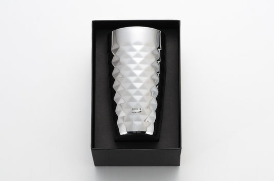 Yoshikawa Double Wall Beer Tumbler Diamond Cut 370ml