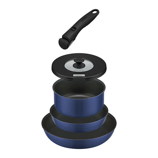 Thermos Detachable Handle Frying Pan 5-Piece Set Indigo Blue KSC-5A