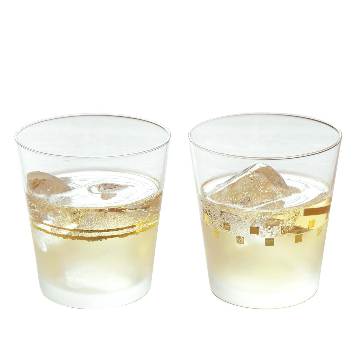 Toyo-Sasaki Glass Wagokoro Pair Free Glass Double Line & Checkered