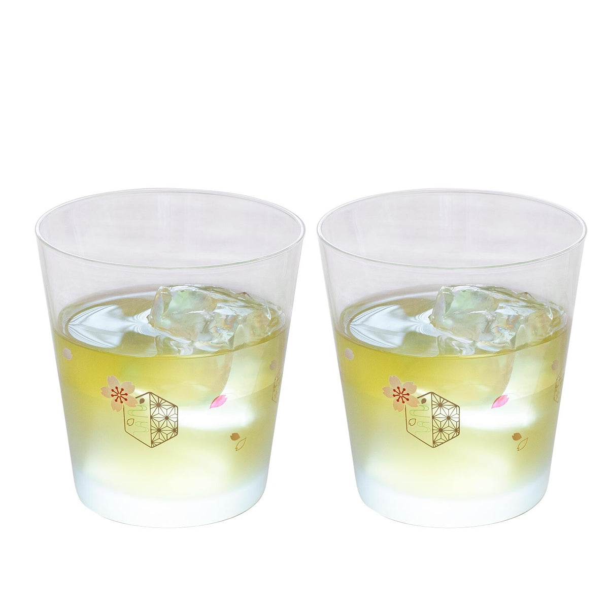 Toyo-Sasaki Glass Wagokoro Pair Free Glass Sakura Pattern