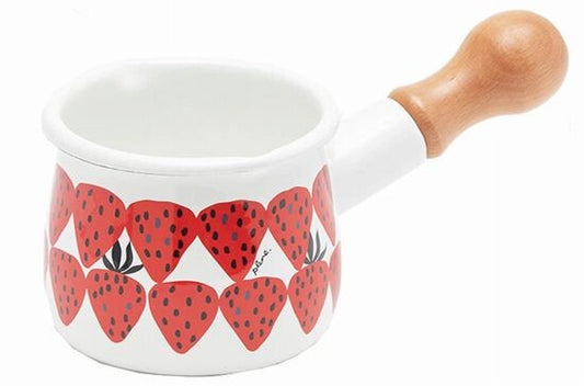Plune Mini Enamel Milk Pan Red Strawberries TYJ-729