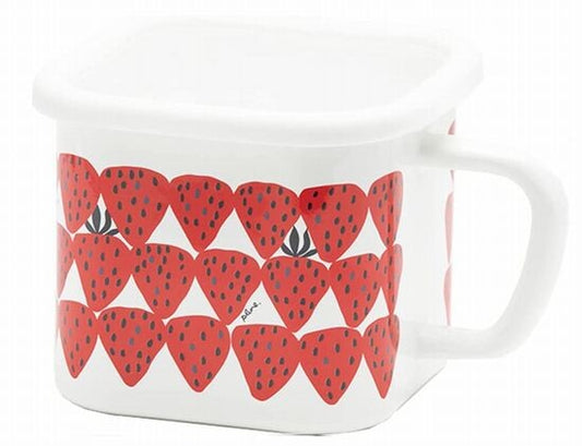 Plune Enamel Multi Square Pot Red Strawberries YJ-819