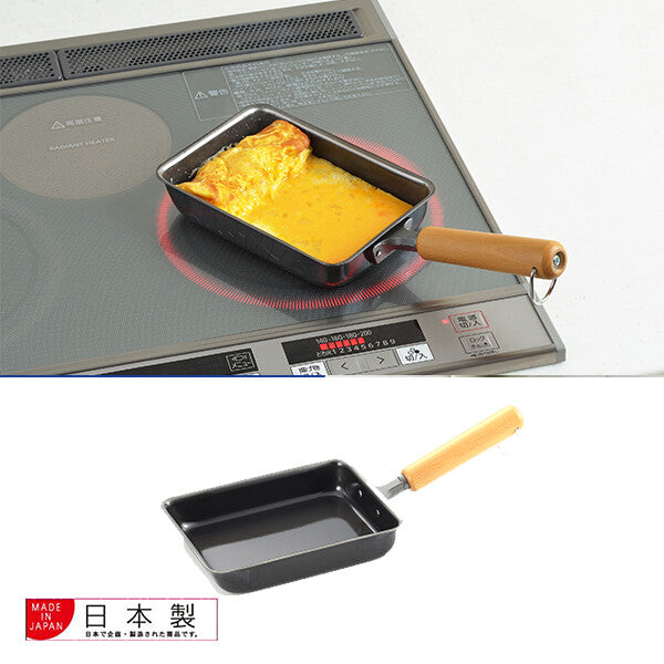 Azuma Gourmet Power Iron Tamagoyaki Pan with Wood Handle