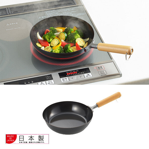 Azuma Gourmet Power Iron Frying Pan with Wood Handle