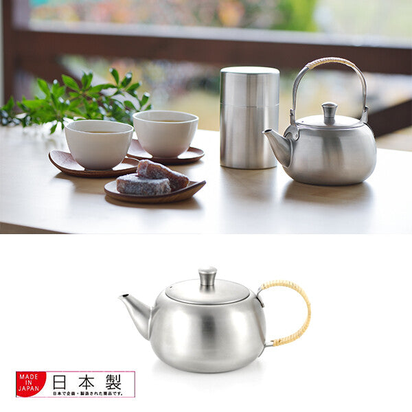 Azuma Midori Stainless Steel Teapot Side Handle 0.5L