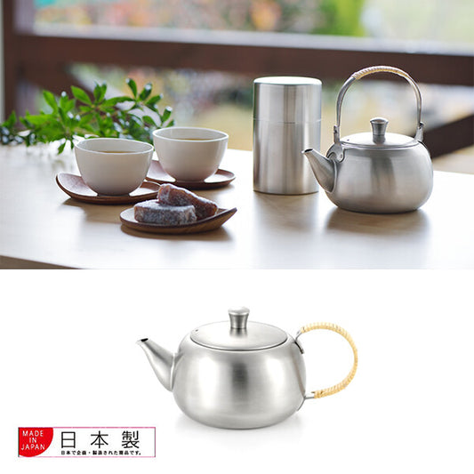 Azuma Midori Stainless Steel Teapot Side Handle 0.5L