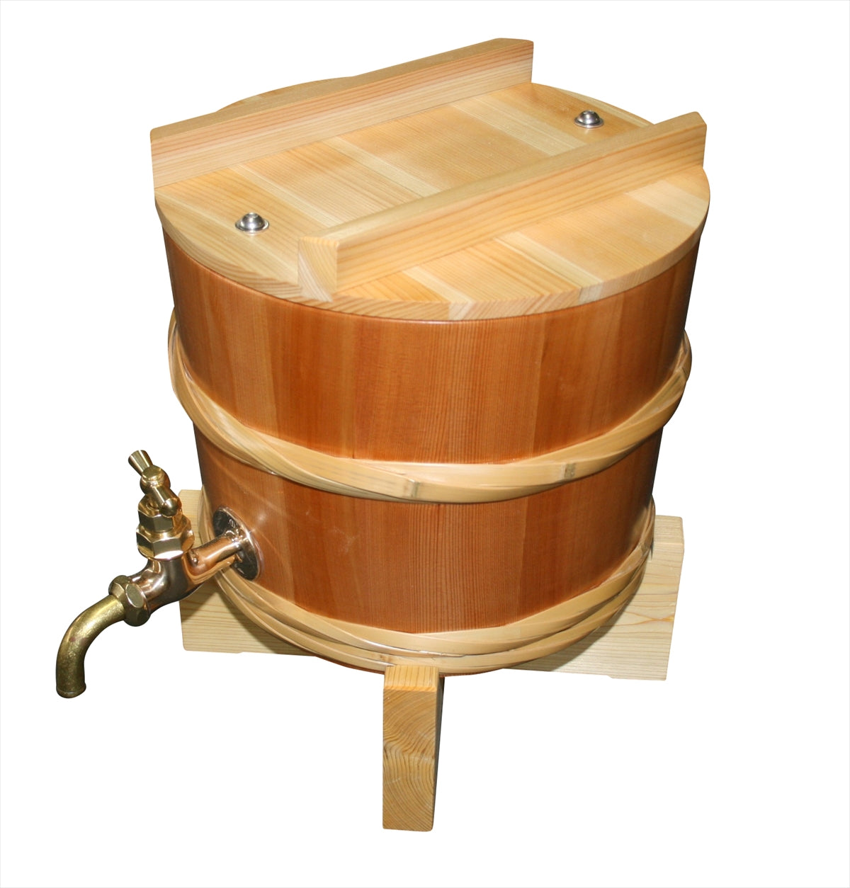 Shimizu Mokuzai Wooden Tub Drink Pitcher Sawara Small 7L