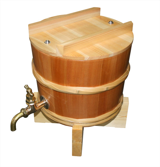 Shimizu Mokuzai Wooden Tub Drink Pitcher Sawara Small 7L