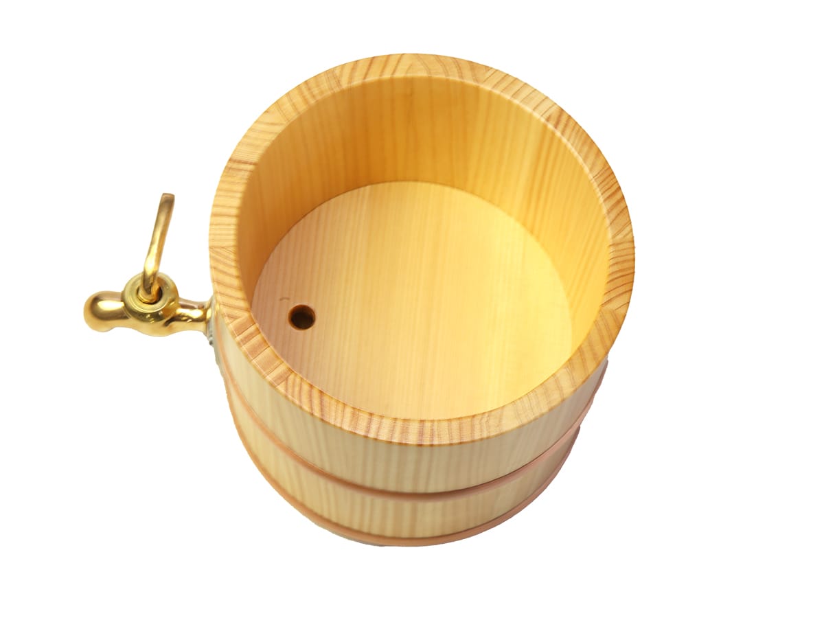 Shimizu Mokuzai Sake and Shochu Server Wooden Clear Finish 4 Go (720ml)